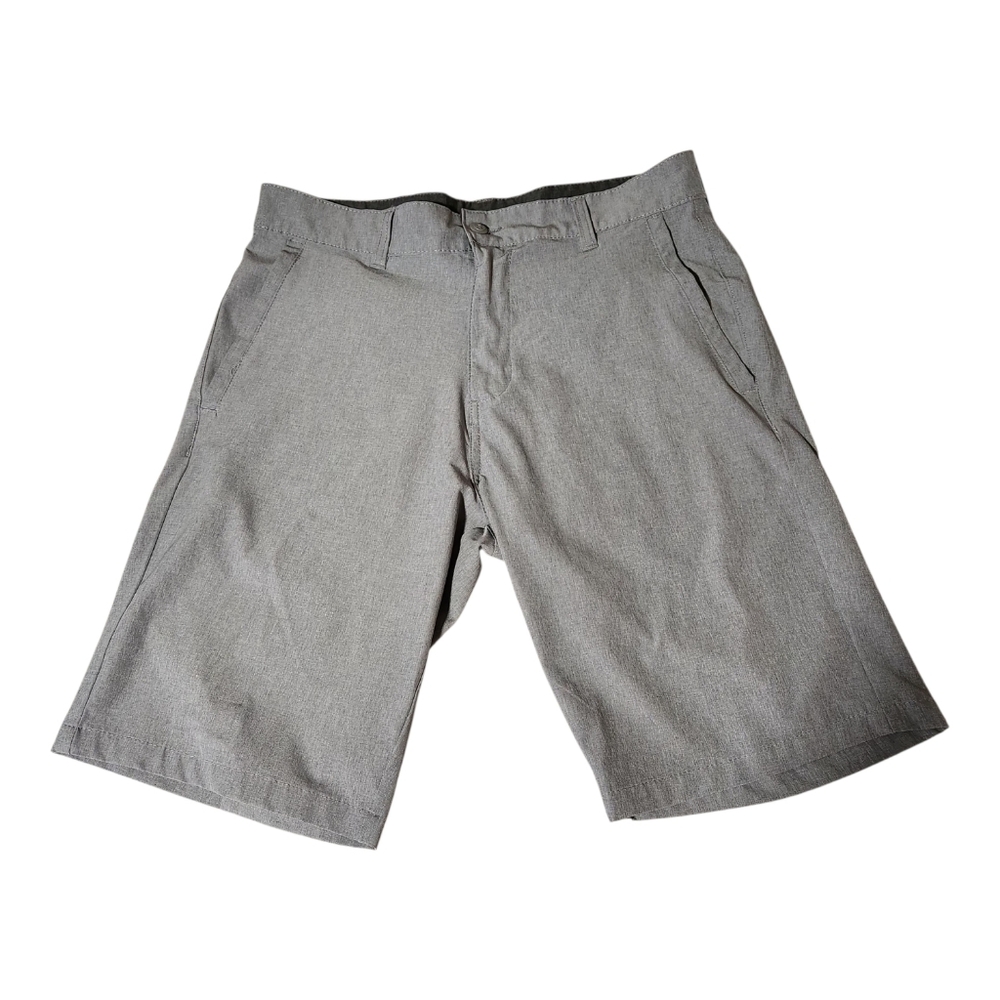 SPLIT Mens Golf Shorts Size 32 Gray Chino Flat Front Outdoor Casual